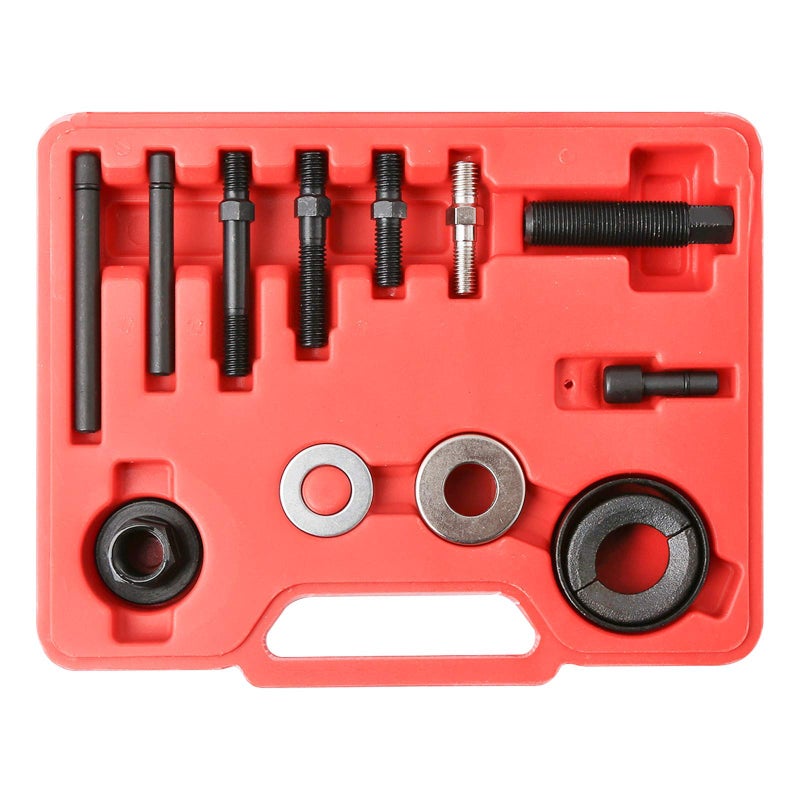 WINTOOLS 12 Pcs Pulley Puller Remover & Installer Kit Power Steering Pump Alternator Pulley - Image 1